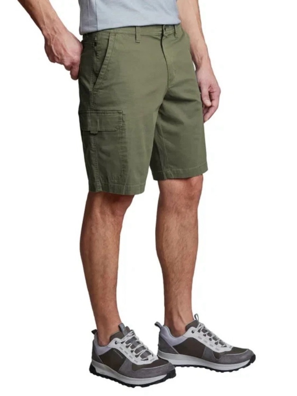 Copper &Oak Men's Ripstop Cargo Shorts in Olive with Utility Pockets